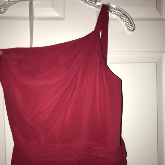 Wine floor-length formal dress - Picture 2 of 4